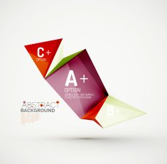 Geometric shapes with sample text Abstract template N66