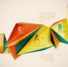 Geometric shapes in the air Vector abstract background N103