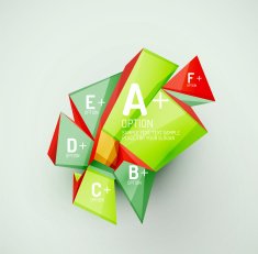 Geometric shapes with sample text Abstract template N71