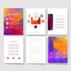 Templates Design Set of Web Mail Brochures Mobile Technology Infographic N29