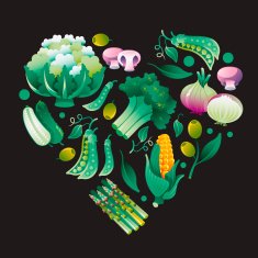 Vegetable heart composition