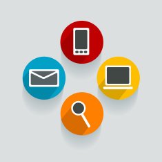Round long shadows icons