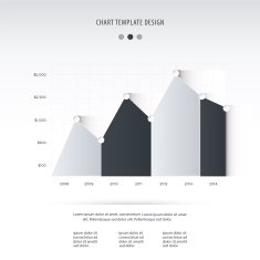 business chart infographic template Black And White Color