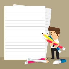businessman taking notes on paper