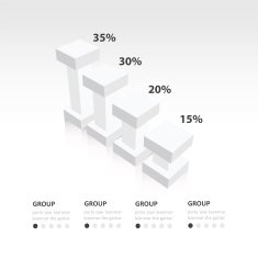 White color style 3d infographic the presentation of data templa