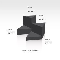 black colore triangle graph infographic