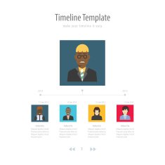 Timeline Infographic 4 color style