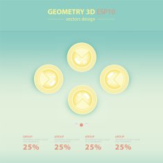 Set of paper charts for a presentation Vector