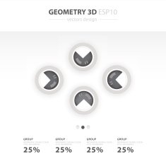 Set of paper charts for a presentation Vector N2