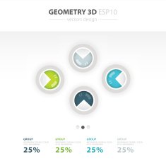 Set of paper charts for a presentationVector
