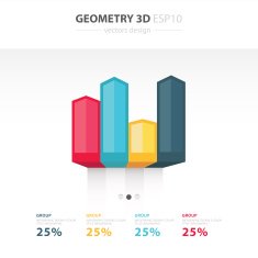 Vector 3d arrows infographic Template for diagram graph prese N4