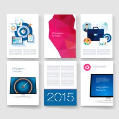 Templates Design Set of Web Mail Brochures Mobile Technology Infographic N40