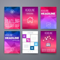 Templates Design Set of Web Mail Brochures Mobile Technology Infographic N44