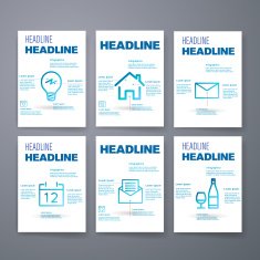 Templates Design Set of Web Mail Brochures Mobile Technology Infographic N45