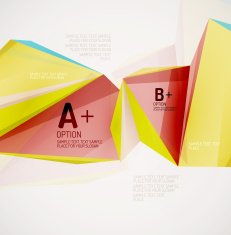 Geometric shapes in the air Vector abstract background N120