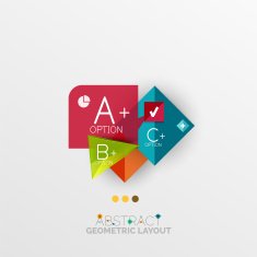 Modern abstract geometric info banner N49
