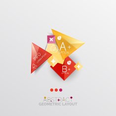 Modern abstract geometric info banner N53