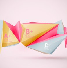 Geometric shapes in the air Vector abstract background N129