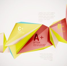 Geometric shapes in the air Vector abstract background N132