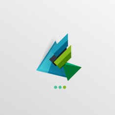 Modern abstract geometric info banner N54