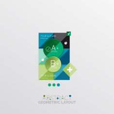 Modern abstract geometric info banner N55