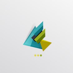 Modern abstract geometric info banner N56