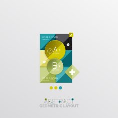 Modern abstract geometric info banner N57