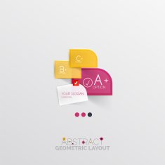 Modern abstract geometric info banner N63