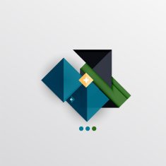 Modern abstract geometric info banner N64