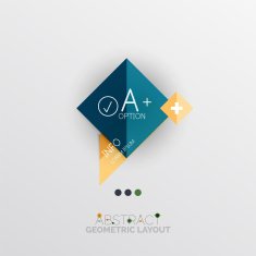 Modern abstract geometric info banner N65