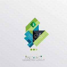 Modern abstract geometric info banner N71