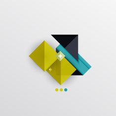 Modern abstract geometric info banner N74