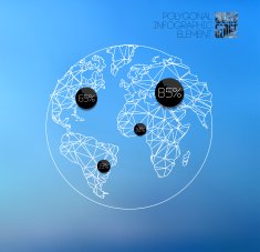 Modern elements of info graphics World Map and typography N6
