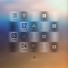 Transparent business Infographics Shadows options N35