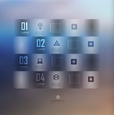 Transparent business Infographics Shadows options N37
