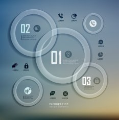 Transparent business Infographics Shadows options N40