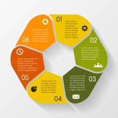 Modern vector info graphic for business project N97