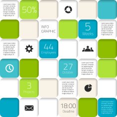 Modern vector info graphic for business project N98