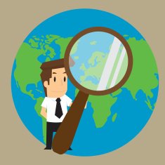 Business men use a magnifying glass N2
