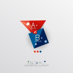 Glossy paper style geometric abstract infographic design N26