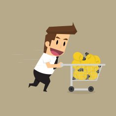 business man shopping bulb idea brainstorm idea