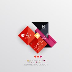 Modern abstract geometric info banner N83