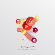 Modern abstract geometric info banner N84