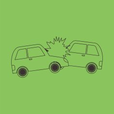 Accident two cars design icon