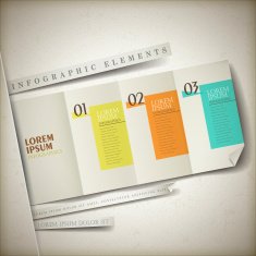 retro attractive infographic elements design