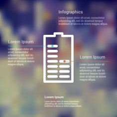 Bold simple line icon infographic template design N4