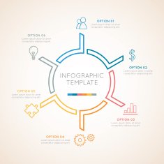 Infographic elements template circle