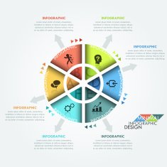 Modern infographics options banner N307
