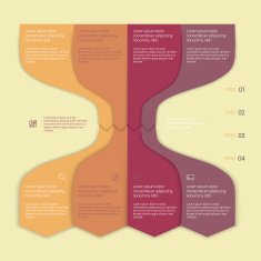 Set of infographic template layouts Flow chart secuence numbered banner N51