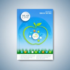 Modern template layout brochure magazine flyer booklet cover or report N7